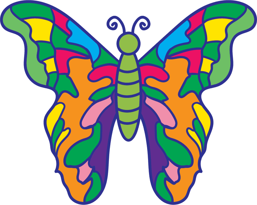 beautiful butterfly butterfly clip art set