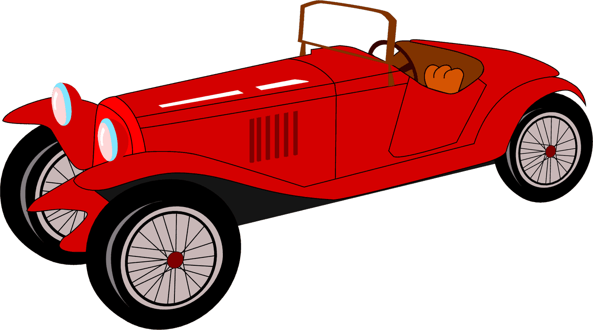 beautiful car cartoon transportation vectors showcasing a classic red convertible for playful designs