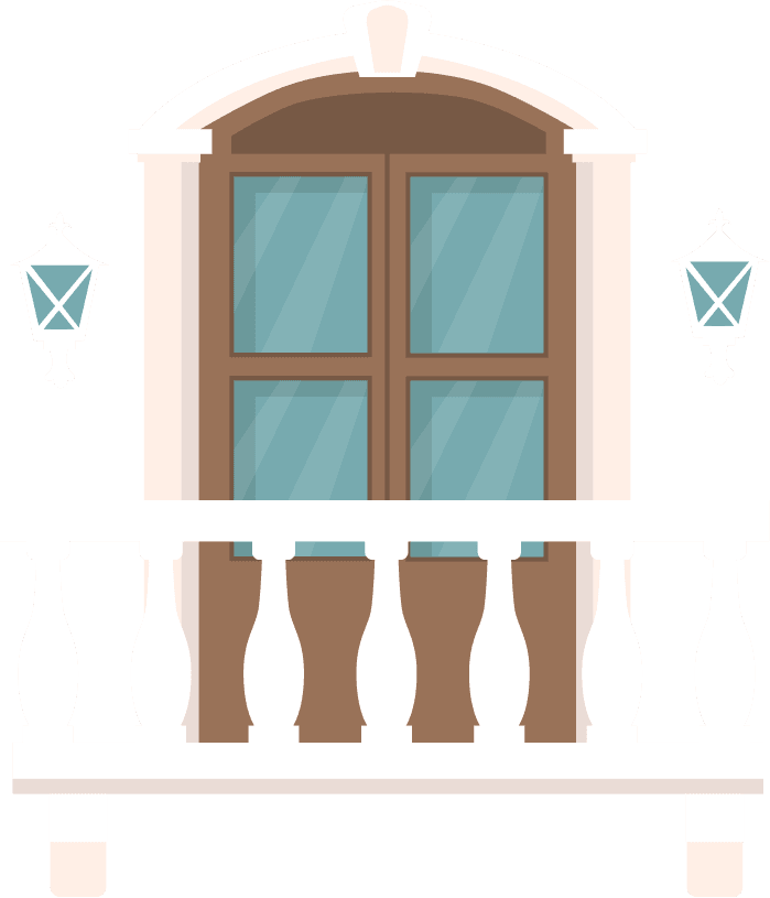 beautiful decoration flat balcony webdesign cartoon classic windows with classic decoration