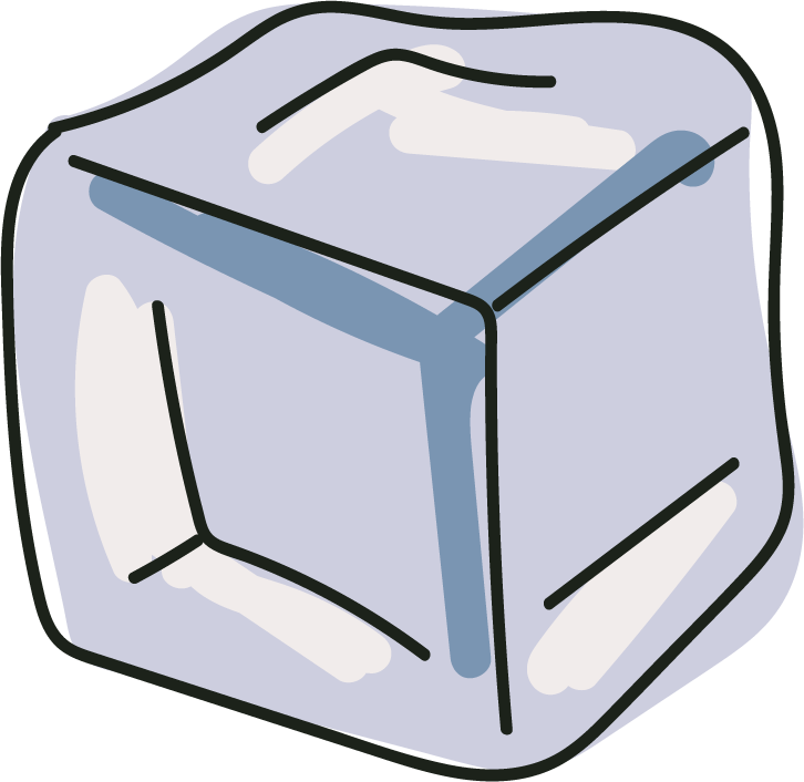 Beautiful Ice Cube Clipart Vector