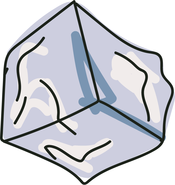 Beautiful Ice Cube Clipart Vector