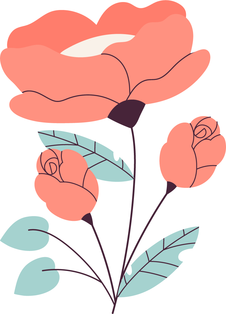 beautiful spring flower illustration featuring vibrant blossoms and delicate leaves for seasonal decor