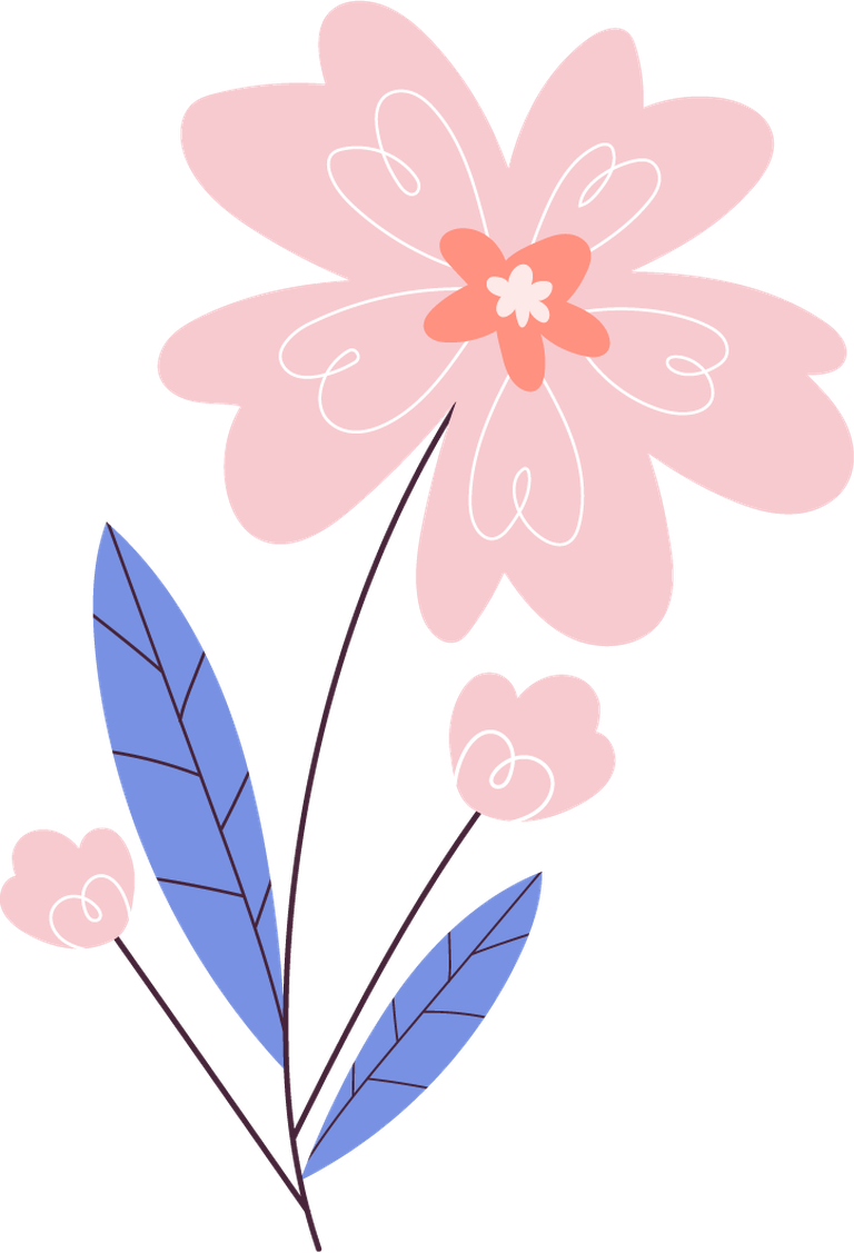 beautiful spring flower illustration with soft colors and whimsical details for joyful decor