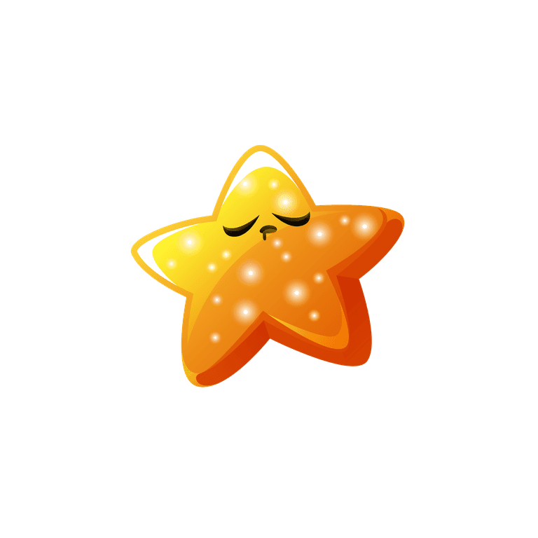 beautiful starfish different characters cartoon happy sad angry love sleep mascot