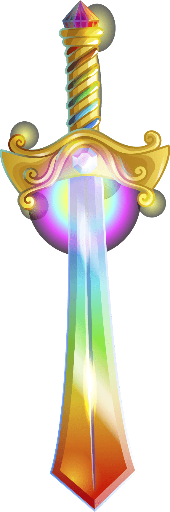 beautiful sword god cartoon game elements template with shield swords sabres daggers