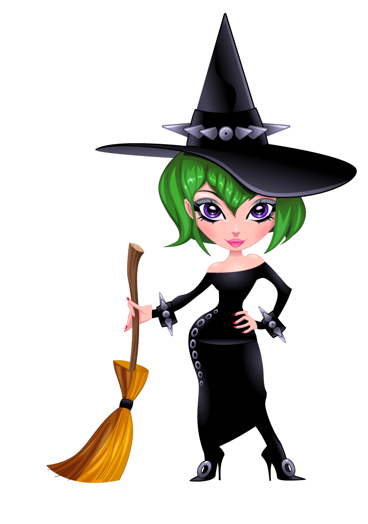 beautiful witch coloured witches collection with playful style and vibrant features for creative projects