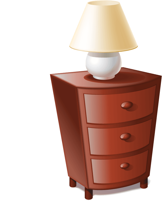 bedside cabinet furniture double vector