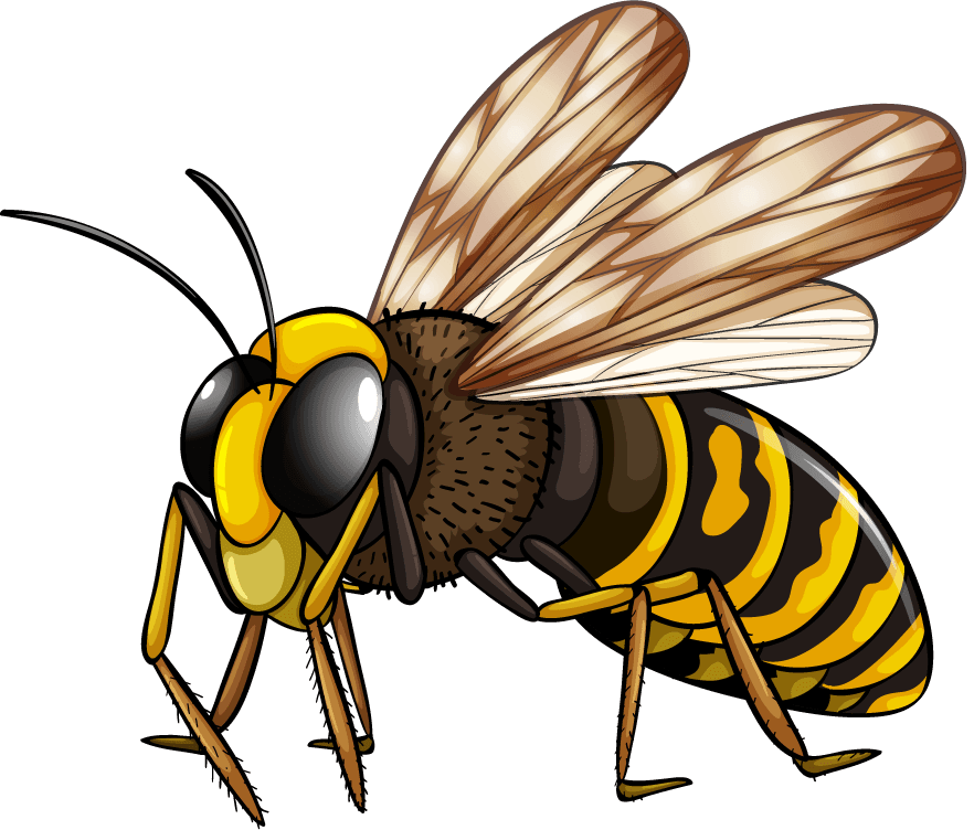 bee background scene with nature theme