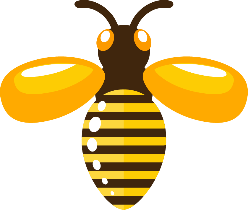 bee shiny bee honey icons vector