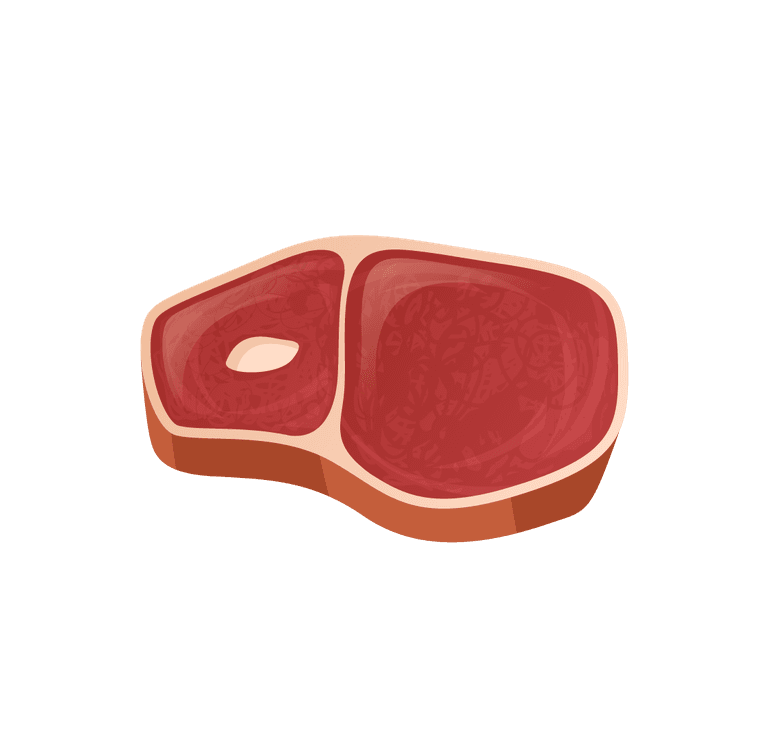 beef butcher cartoon set featuring playful cuts of meat for fun culinary projects