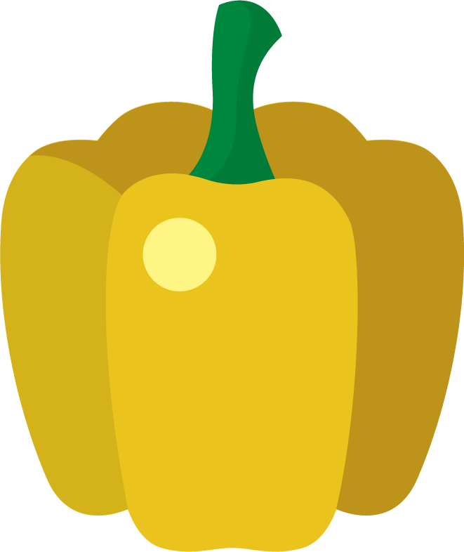 bell pepper vegetable icons collection