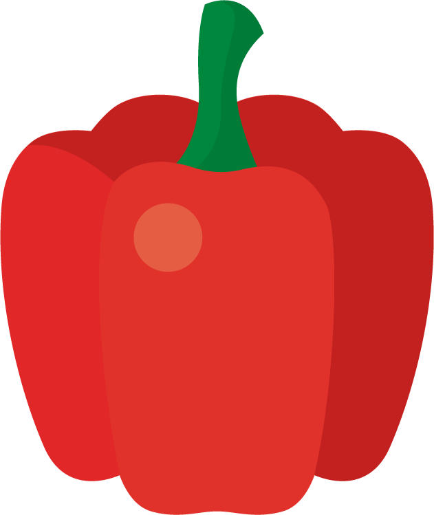 bell pepper vegetable icons collection for cooking, nutrition, and culinary projects