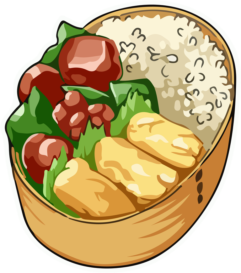 bento box recipe japan food art vector