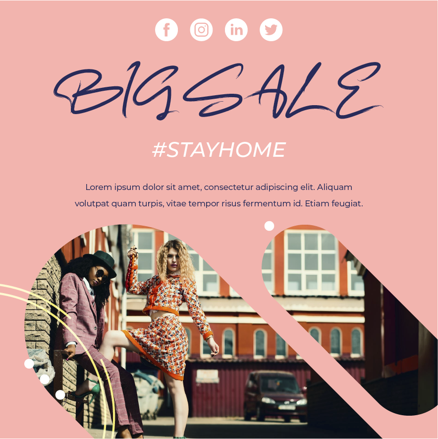 apparels big sale event instagram post template