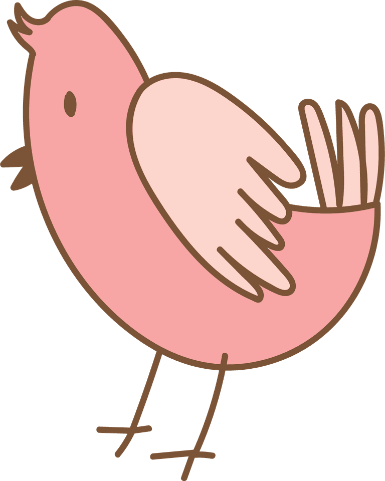 cute pink bid clipart for cheerful projects, decorating stationery, and kids' crafts