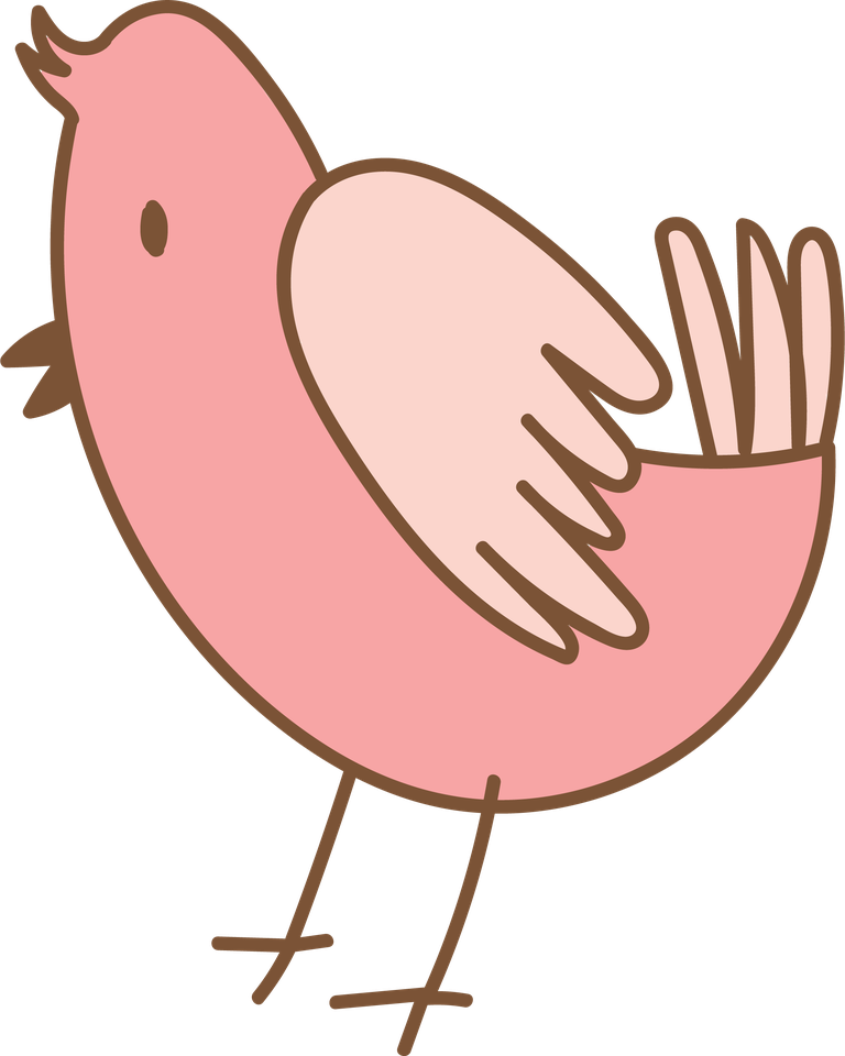 cute pink bid clipart