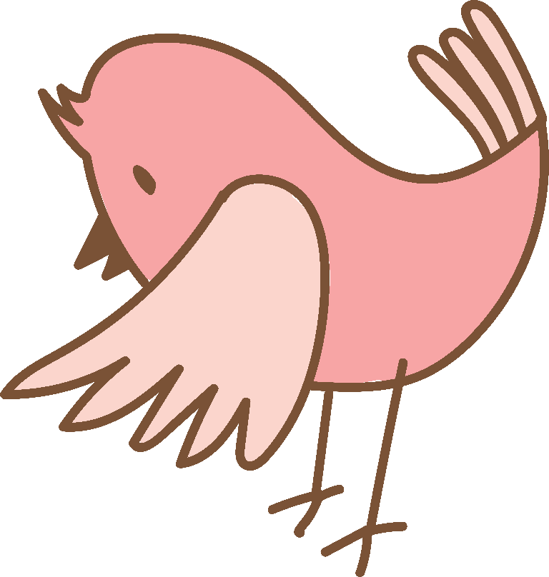 cute pink bid clipart