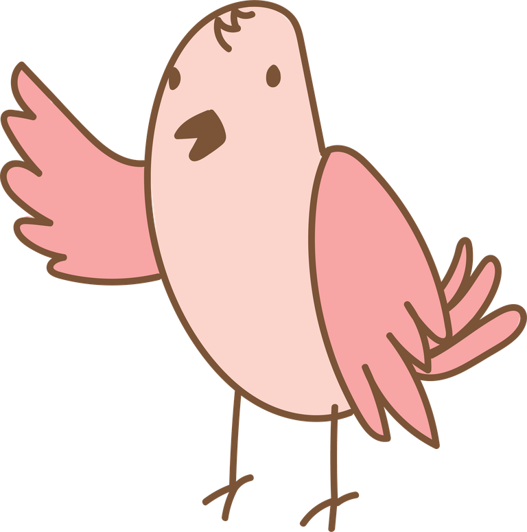 cute pink bid clipart for cheerful projects, invitations, and children's artwork
