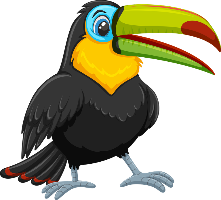 bird isolated different animals with vibrant colors and playful character for educational purposes
