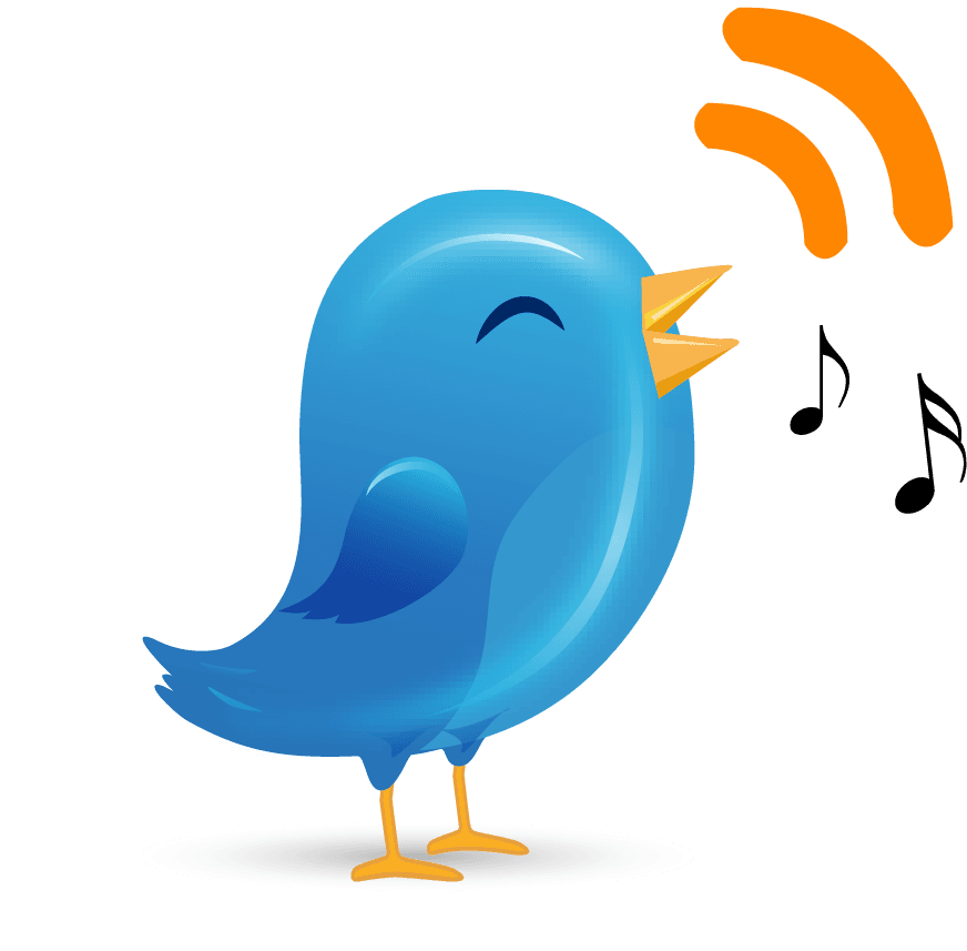 cheerful birds blue arrow animal singing happily for social media engagement