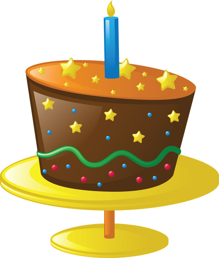 birthday birthday design element set featuring a festive cake with stars and colorful decorations