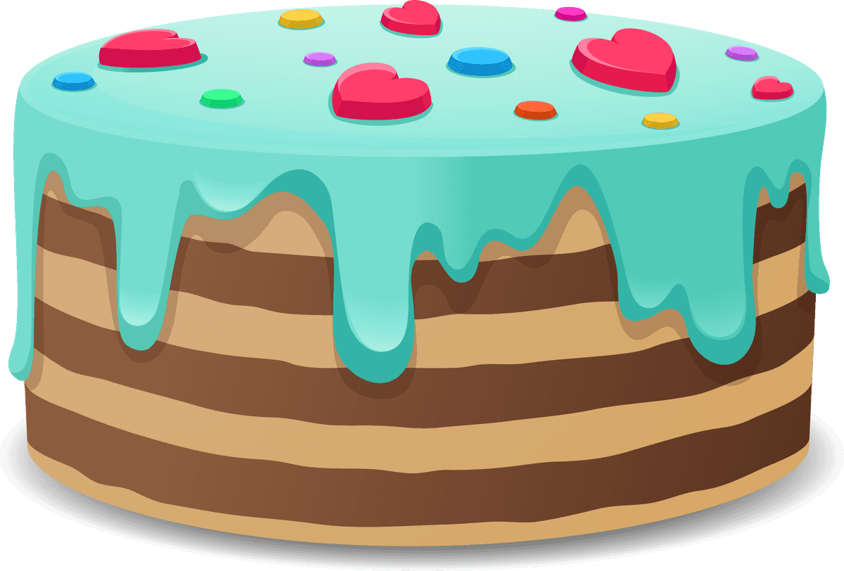 birthday cake delicious cakes illustration with colorful frosting and fun toppings for celebrations