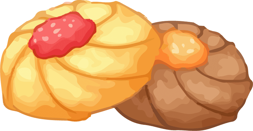biscuit drawing smear watercolor vector