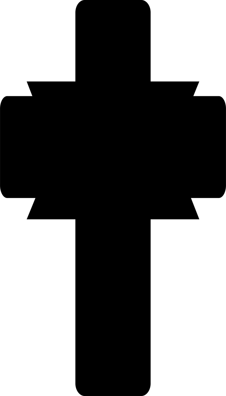 black bold cross symbols icon for illustrating faith and spirituality in modern applications
