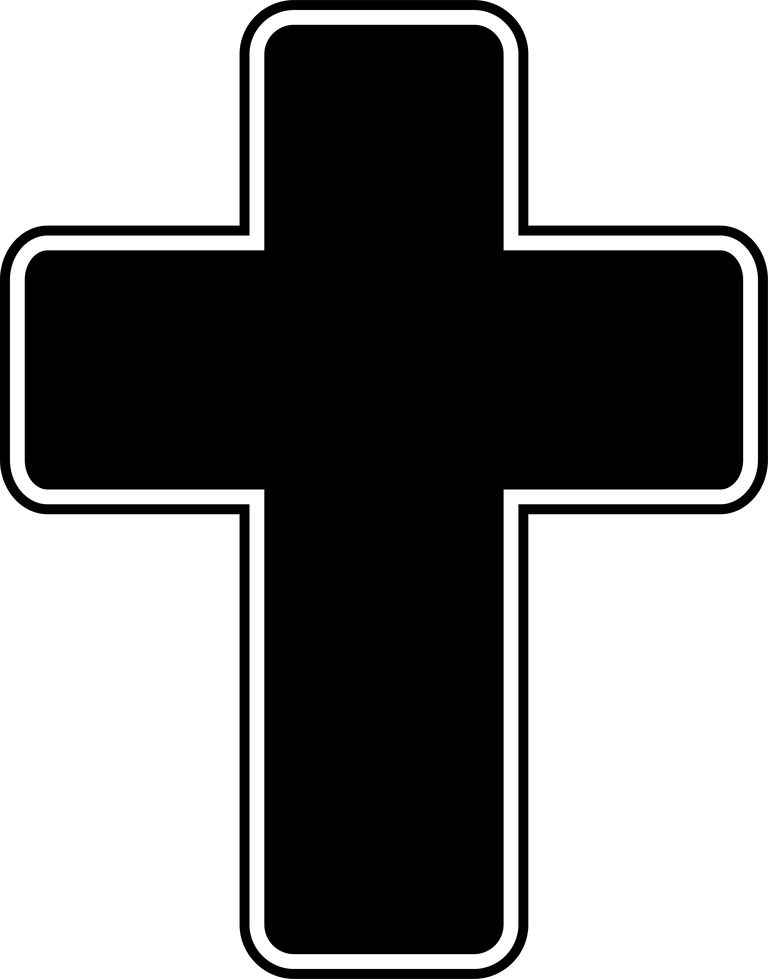 black bold cross symbols icon for religious themes and healthcare use cases