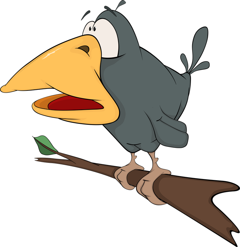 black crows funny crow cartoon perched on a branch for playful illustrations