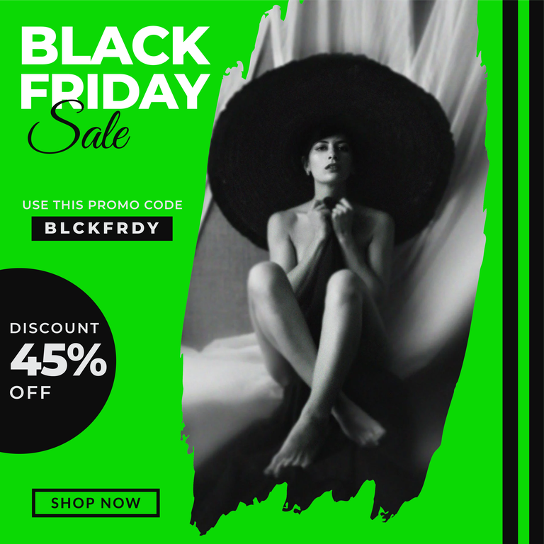 black friday sale and promotion square social media post template