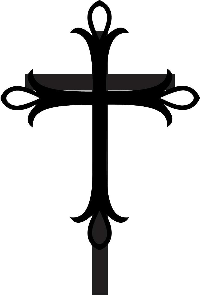 black isolated thin cross symbols