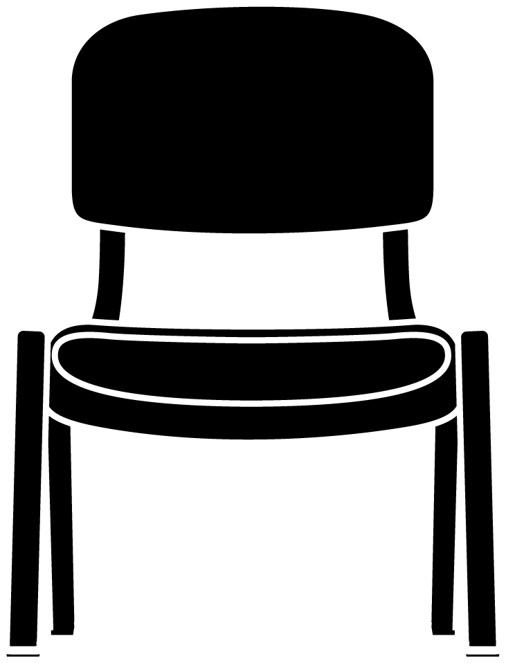 black n white icons furniture showcasing modern chair silhouette for minimalist interior decor