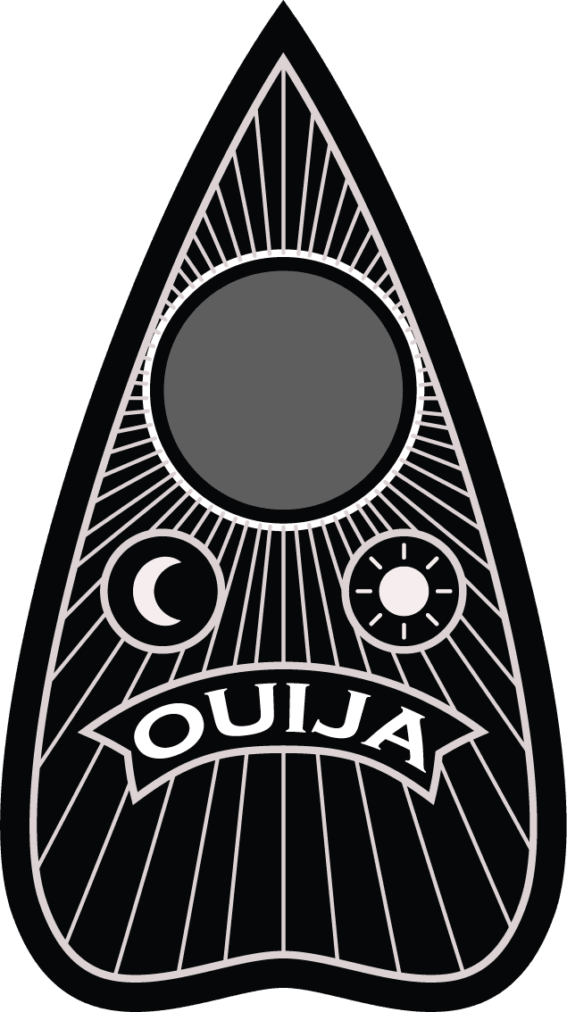 black ouija design with difference shapes