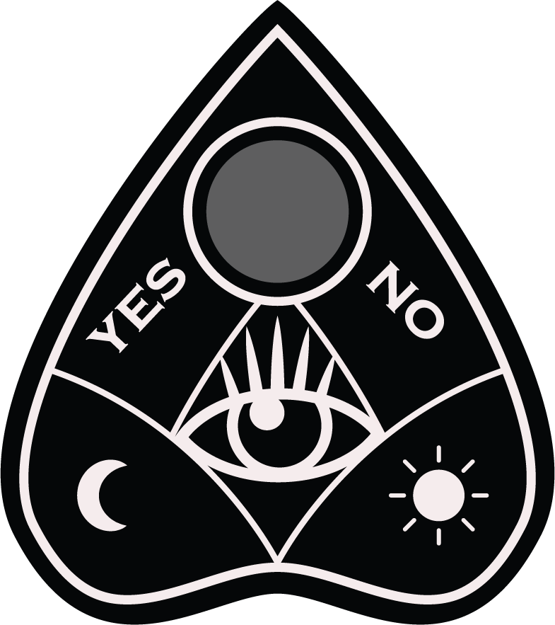 black ouija design with difference shapes