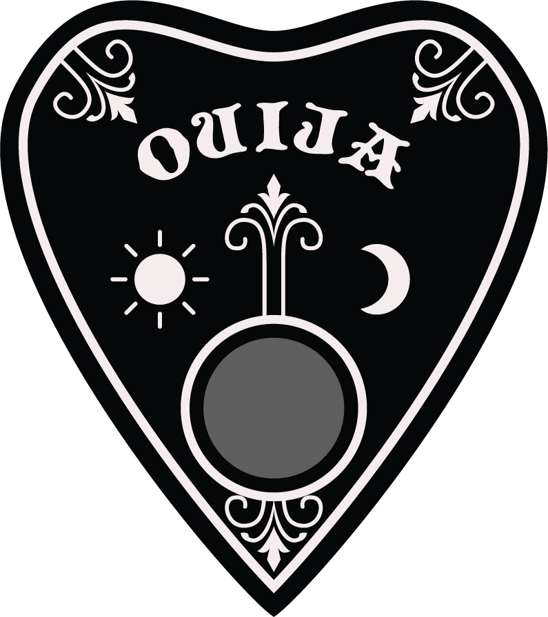 black ouija design with difference shapes