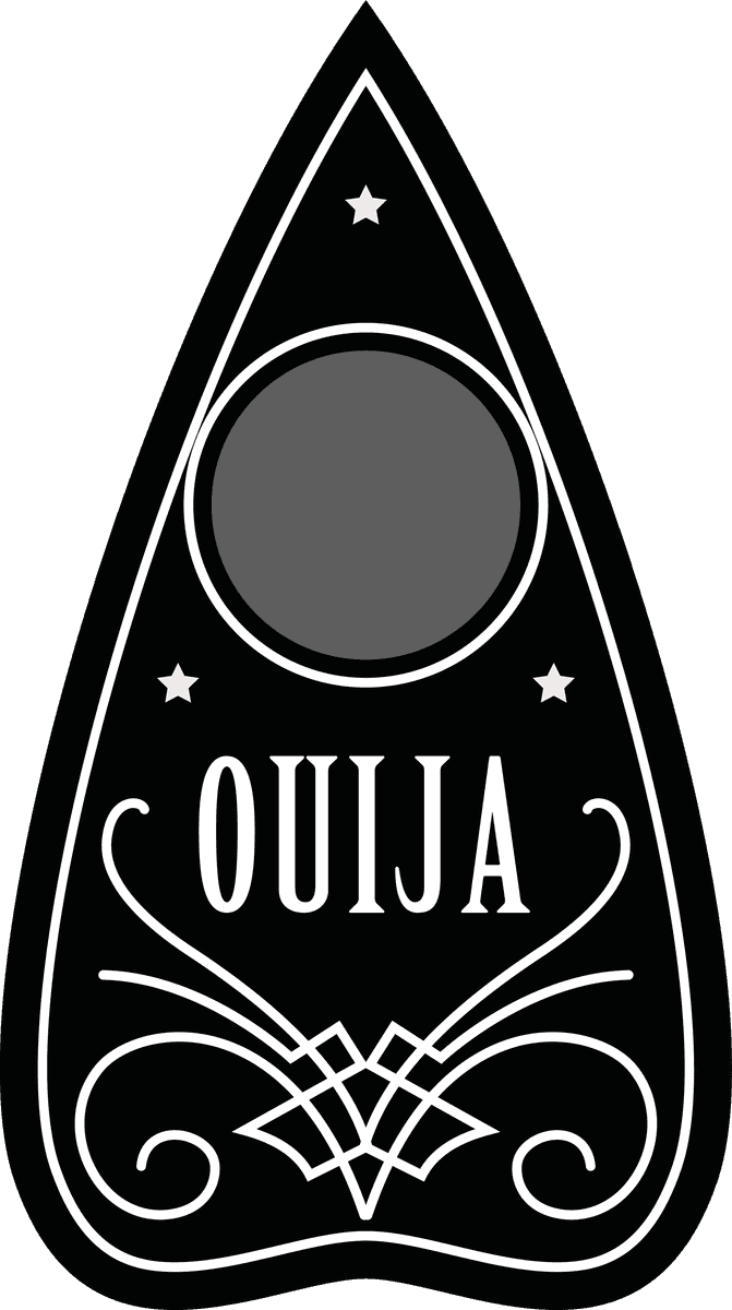 black ouija design with difference shapes