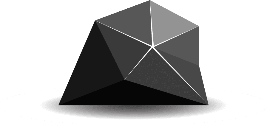 black polygon stone poly rocks geometric crystal polygonal object illustration