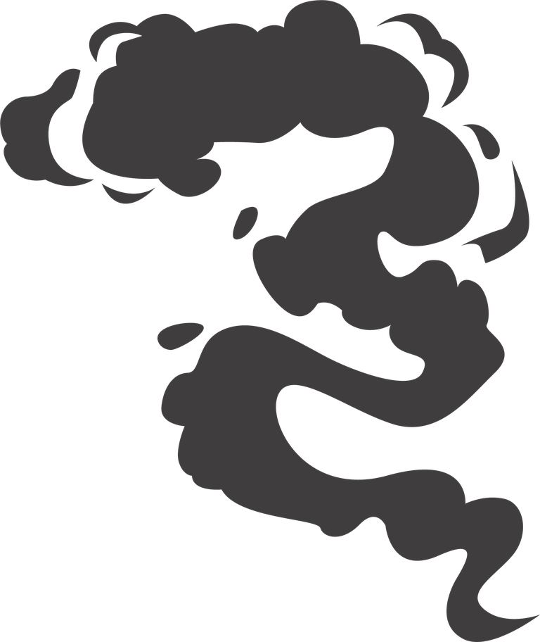 black smoke comic smoke puffs set
