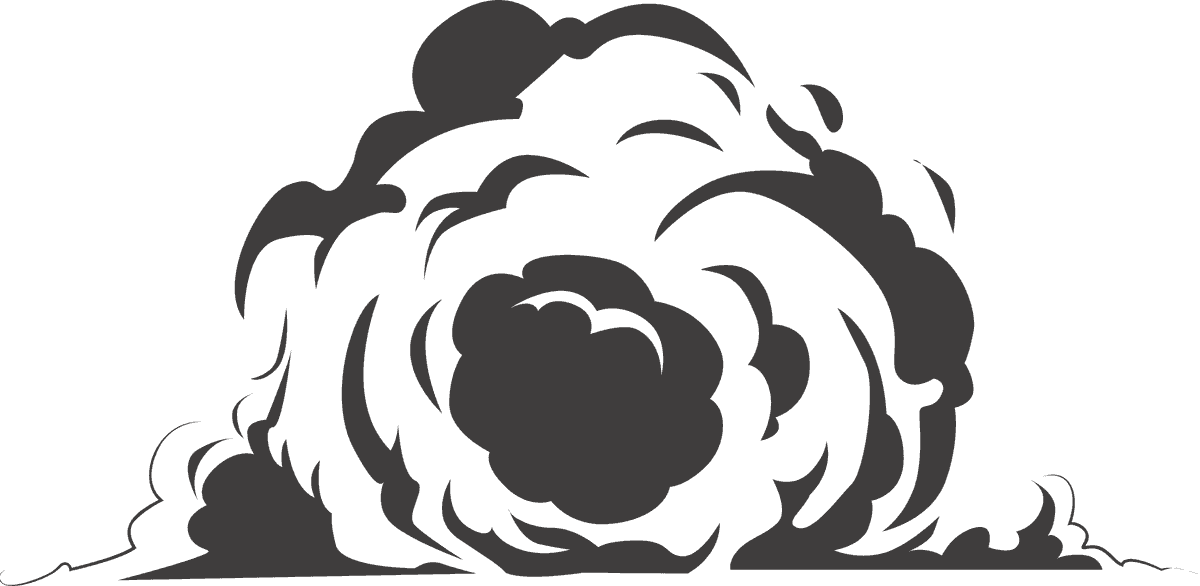 black smoke comic smoke puffs set