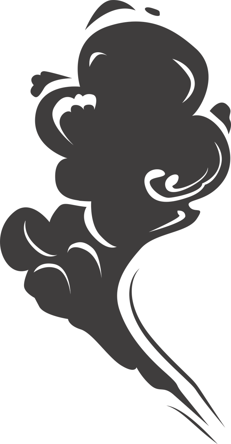black smoke comic smoke puffs set