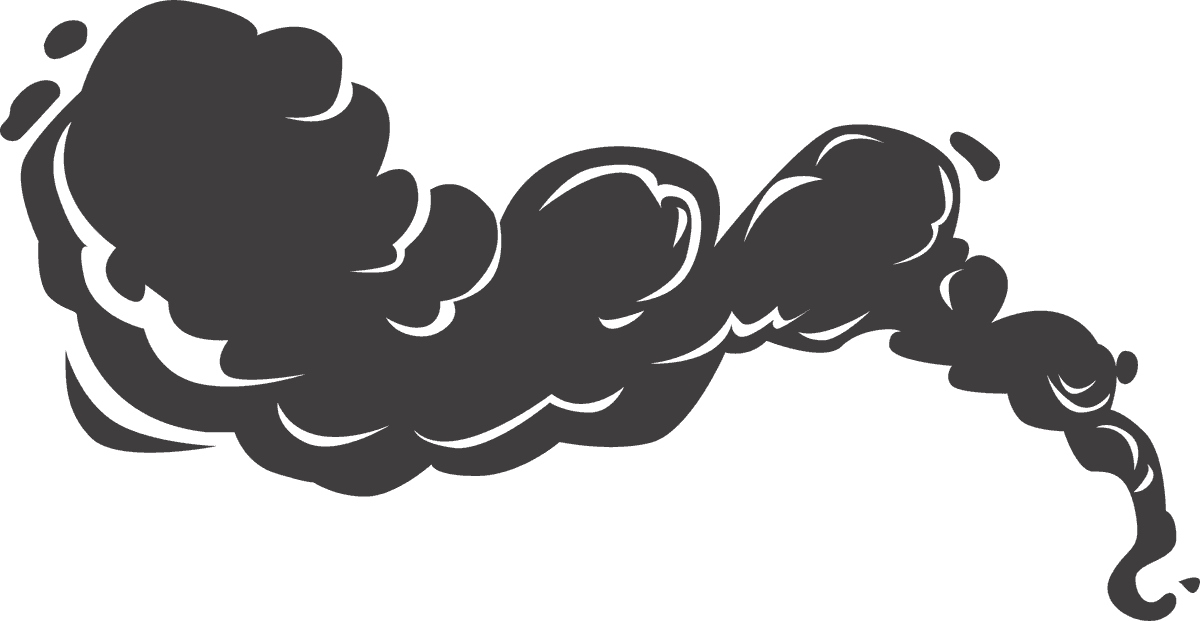 black smoke comic smoke puffs set