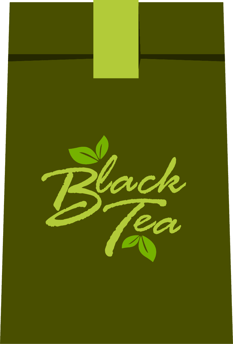 black tea brand identity sets dark green 