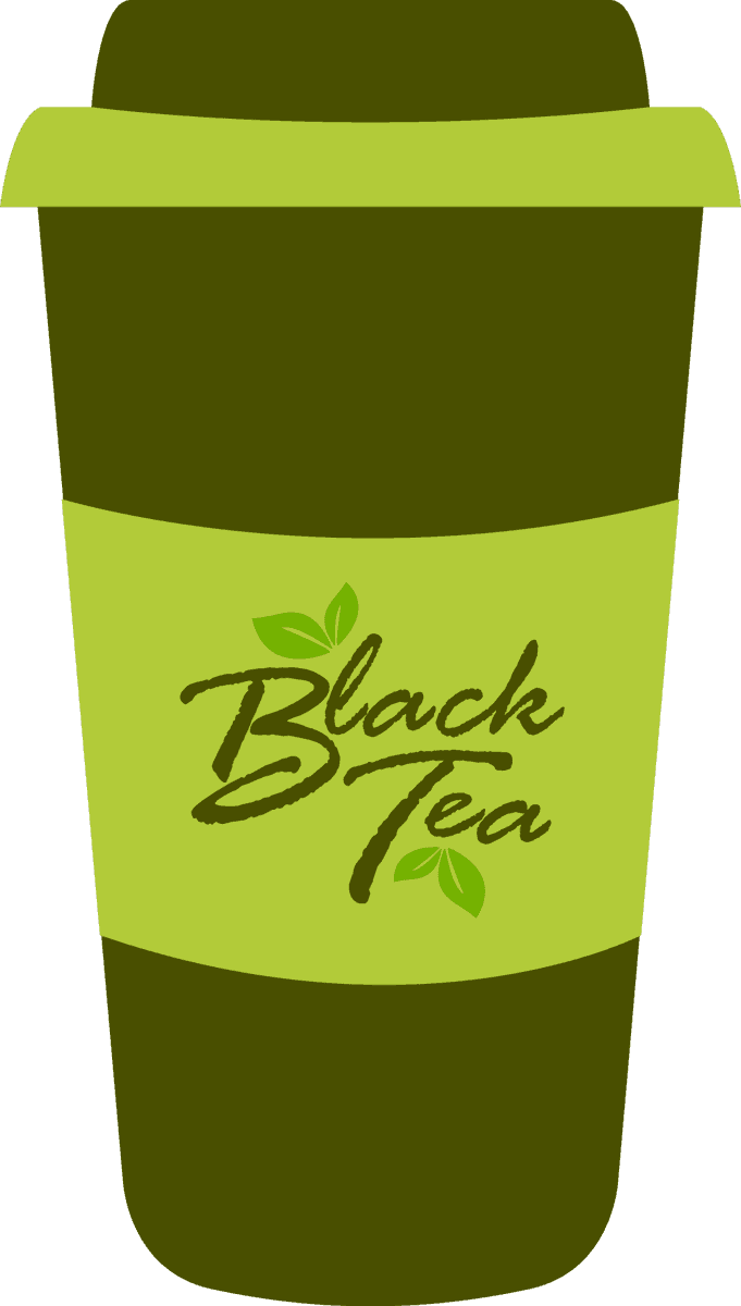 black tea brand identity sets dark green 