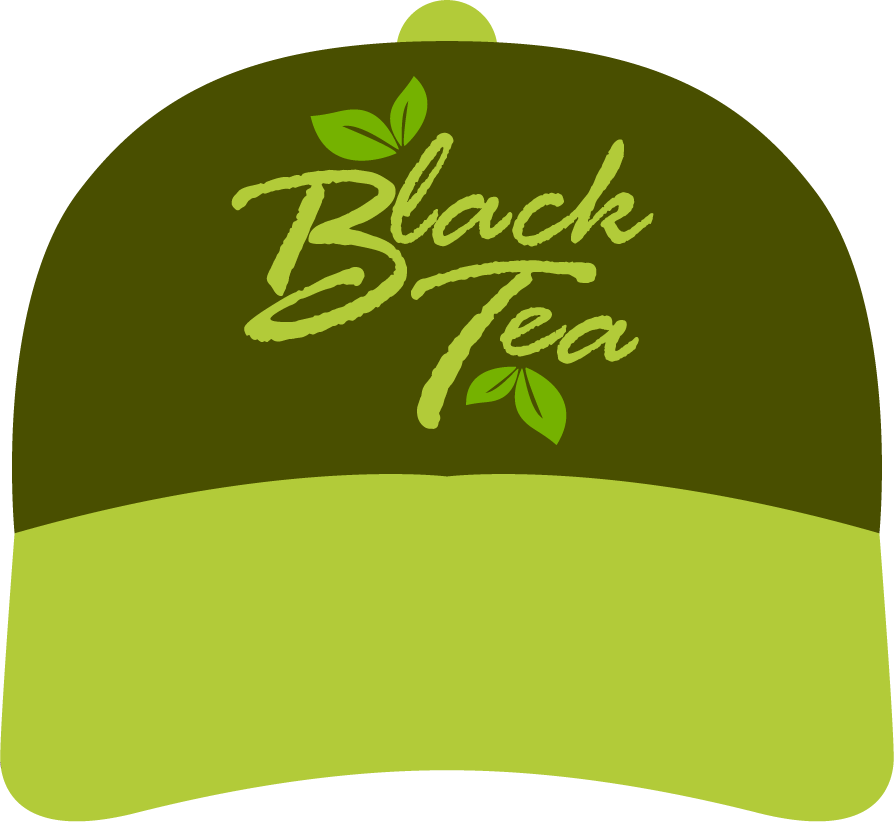 black tea brand identity sets dark green 