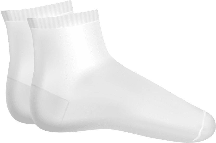 black white template examples different casual socks types realistic transparent isolated