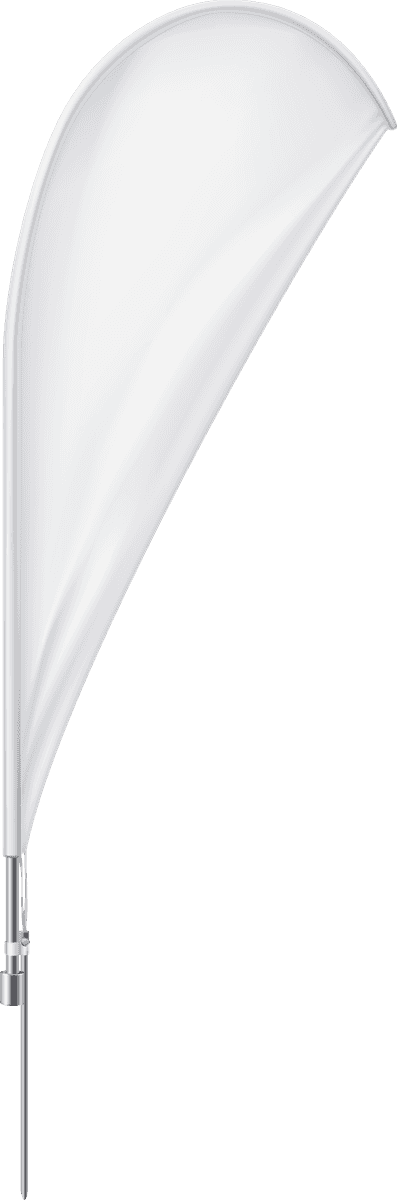 blank white flags banners realistic