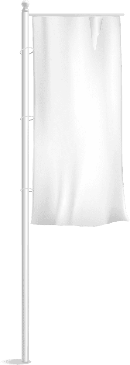 blank white flags banners realistic for outdoor events and promotional purposes