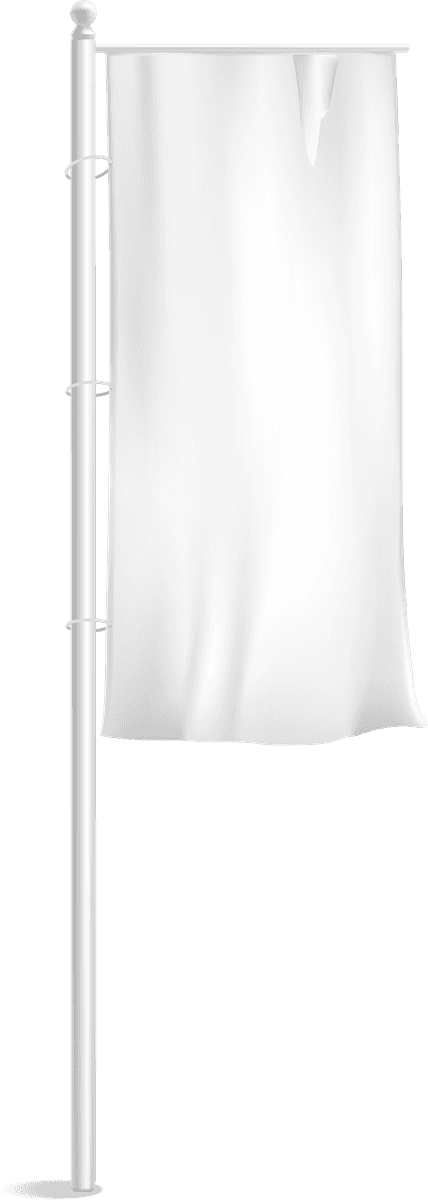 blank white flags banners realistic