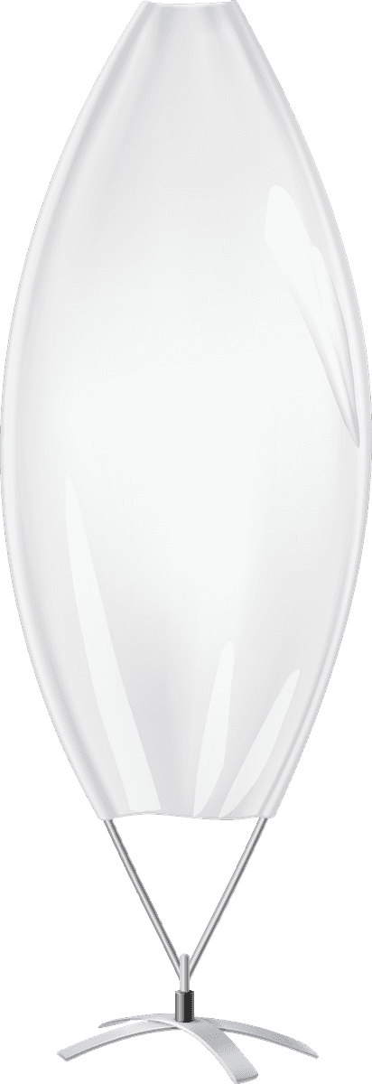 blank white flags banners realistic set